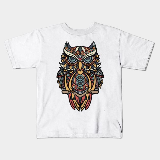 Perched Owl Kids T-Shirt by TylerMade